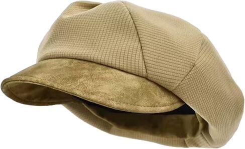 Womens Newsboy Hats Fashion Beret Hat PU Leather Brim Unique Designs in Saudi Arabia