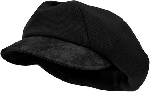 Womens Newsboy Hats Fashion Beret Hat PU Leather Brim Unique Designs in Saudi Arabia