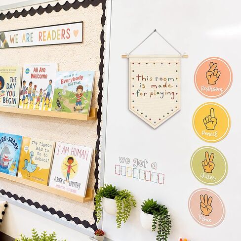 Playroom Decor Pennant Flag Banner "This Room Was Made For Playin'" 15x11 Inch - Nursery Canvas Art, Kids Bedroom Hanging, Linen Toddler Play Area Sign in Saudi Arabia