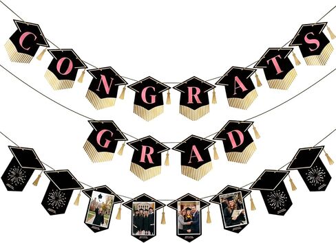 PartyWoo Class of 2026 Rainbow Graduation Banner Decorations 1pcs Colorful 2026 Hanging Congrats Grad Party Banner Supplies for Kids Children Preschool Kindergarten Graduation Party Decorations in Kuwait