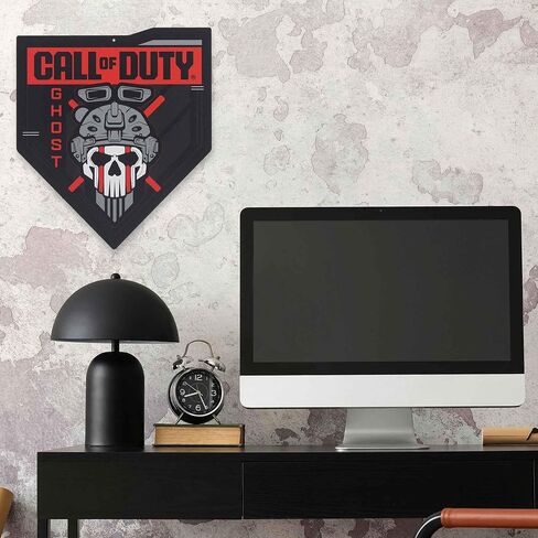 لافتة معدنية من Call of Duty Modern Warfare 2 Ghost Pennant - ديكور حائط Call of Duty لغرفة الألعاب أو غرفة المراهقين in Kuwait