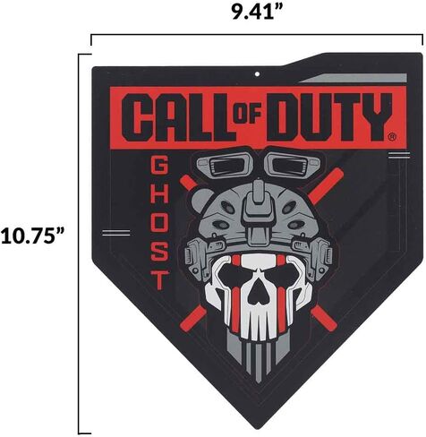لافتة معدنية من Call of Duty Modern Warfare 2 Ghost Pennant - ديكور حائط Call of Duty لغرفة الألعاب أو غرفة المراهقين in Kuwait