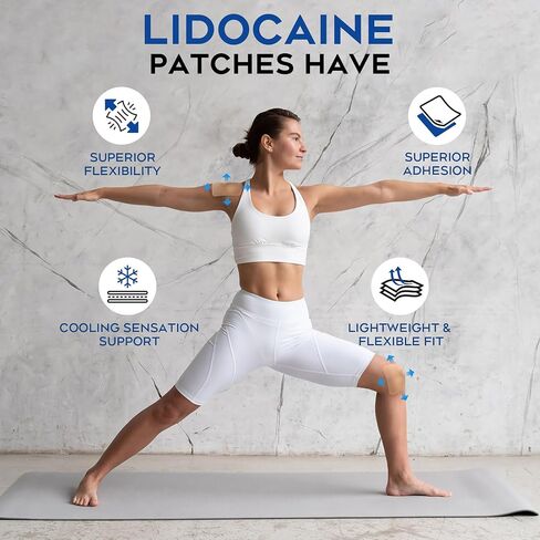 Uposiut Lidocaine 4% Patches, Extra Strength Lidocaine Patches, for Neck, Shoulder, Back, Knee, and Ankle Muscles, 12-Hour Effectiveness-012345 40 Patches in Saudi Arabia