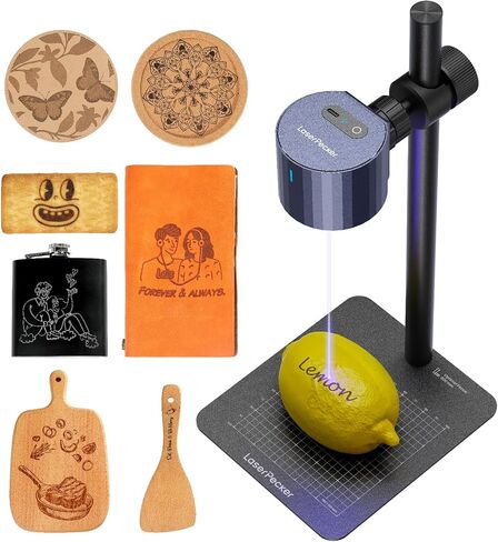 LaserPecker LP1 Plus Mini Laser Engraver for Beginners, Pocket-Sized Laser Engraving Machine with Adjustable Stand, 360° Multi-Angle Engraving for Wood Leather Paper DIY Projects in Saudi Arabia