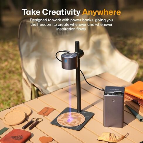 LaserPecker LP1 Plus Mini Laser Engraver for Beginners, Pocket-Sized Laser Engraving Machine with Adjustable Stand, 360° Multi-Angle Engraving for Wood Leather Paper DIY Projects in Saudi Arabia