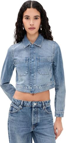 FRAME Women's The Small Denim Jacket in Kuwait
