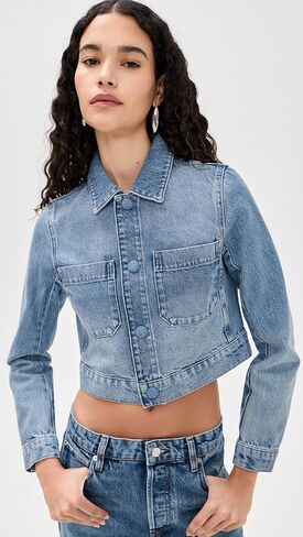 FRAME Women's The Small Denim Jacket in Kuwait