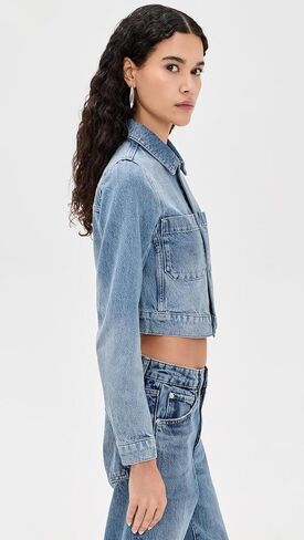 FRAME Women's The Small Denim Jacket in Kuwait