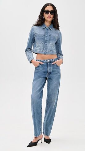 FRAME Women's The Small Denim Jacket in Kuwait
