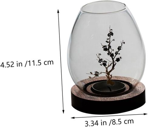 SHINEOFI Glass Candle Cover Decorative Candle Holder Glass Craft Shade for Romantic Dinner Home Décor in Kuwait