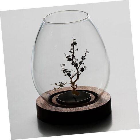 SHINEOFI Glass Candle Cover Decorative Candle Holder Glass Craft Shade for Romantic Dinner Home Décor in Kuwait
