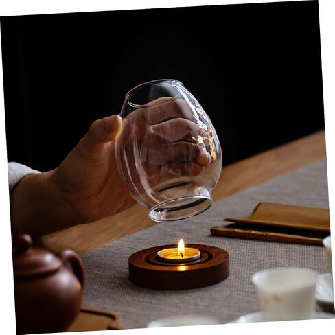 SHINEOFI Glass Candle Cover Decorative Candle Holder Glass Craft Shade for Romantic Dinner Home Décor in Kuwait
