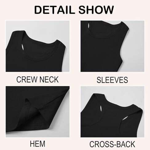 4 Pack Girls Tank Tops Girls Undershirts Soft Cotton Kids Sleeveless Toddlers Dance Tops for Ballet (2T-16Y) in Saudi Arabia