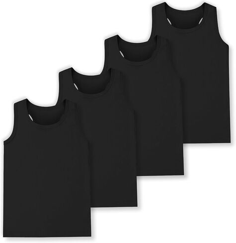 4 Pack Girls Tank Tops Girls Undershirts Soft Cotton Kids Sleeveless Toddlers Dance Tops for Ballet (2T-16Y) in Saudi Arabia