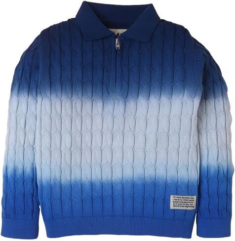 Boys 100% Cotton Sweater, Soft Full Sleeve Collared Sweater, Comfortable Knitted Casual Wear for All Seasons in Kuwait