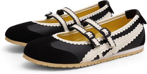 Adolilove Ballet Sneakers for Women Mary Jane Flats Walking Shoes Slip On with Elastic Straps with Memory Foam Insole in Saudi Arabia