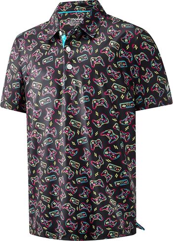 Kids Polo Shirts for Boy Short Sleeve Performance Polo Dry Fit Collared Printed Shirt for Youth Golf Shirts for Boys in Saudi Arabia