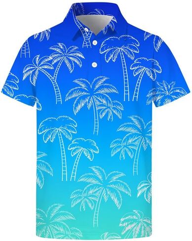 Boys Polo Shirts Short Sleeve Golf Shirts Casual Collared Tops for Kids School Uniform 5-14 Years in Kuwait