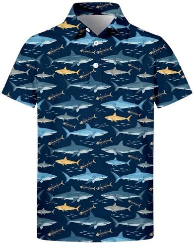 Boys Polo Shirts Short Sleeve Golf Shirts Casual Collared Tops for Kids School Uniform 5-14 Years in Kuwait