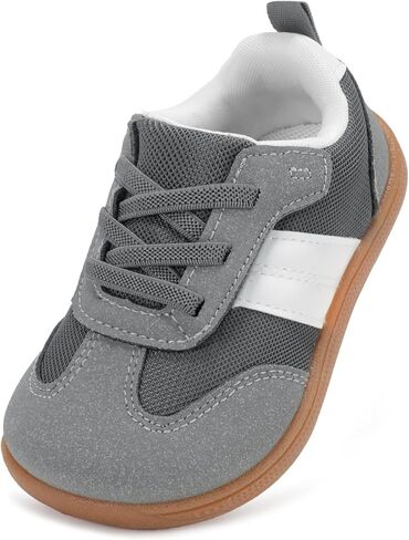 Toddler Shoes Breathable Boys Girls Barefoot Tennis Shoe Lightweight Non-Slip Kids Sneakers with Hook and Loop in Kuwait