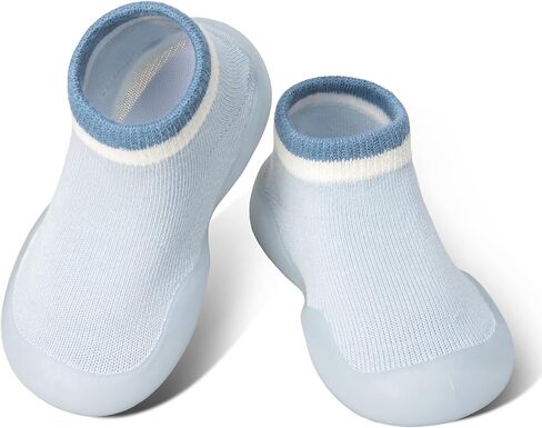 Baby Sock Shoes Toddler Slip on Walking Shoes Non-Slip Soft Sole Infant Boys Girls Sneakers-1166 in Kuwait