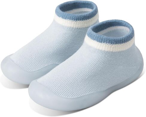 Baby Sock Shoes Toddler Slip on Walking Shoes Non-Slip Soft Sole Infant Boys Girls Sneakers-1166 in Kuwait