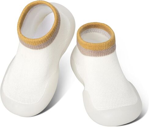Baby Sock Shoes Toddler Slip on Walking Shoes Non-Slip Soft Sole Infant Boys Girls Sneakers-1166 in Kuwait