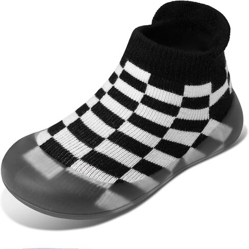 Baby Sock Shoes Toddler Slip on Walking Shoes Non-Slip Soft Sole Infant Boys Girls Sneakers-1166 in Kuwait