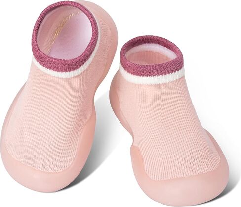 Baby Sock Shoes Toddler Slip on Walking Shoes Non-Slip Soft Sole Infant Boys Girls Sneakers-1166 in Kuwait