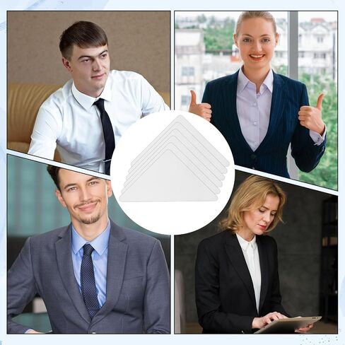 100 PCS Collar Stays for Polo Shirts, Transparent PVC Shirt Collar Stays for Men's Dress Shirt, No Curl Collars Support Patches Stickers for Dress Shirts, Anti-Wrinkle Collars Shaper in Saudi Arabia
