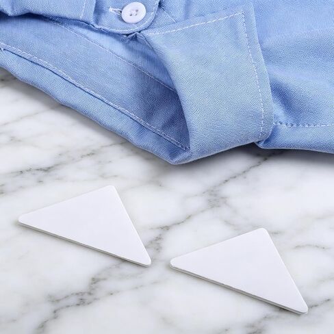 100 PCS Collar Stays for Polo Shirts, Transparent PVC Shirt Collar Stays for Men's Dress Shirt, No Curl Collars Support Patches Stickers for Dress Shirts, Anti-Wrinkle Collars Shaper in Saudi Arabia