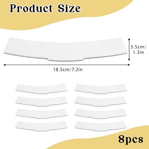 Tab Collar for Clergy Shirt - 8pcs White Priest Collar Tab - 7.2 x 1.3 inch Durable PE Clergy Shirt Insert Tabs in Saudi Arabia