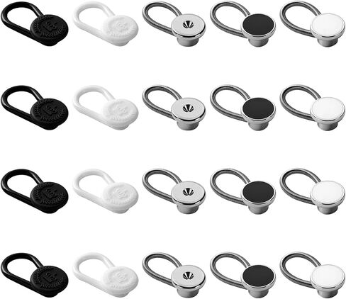 20 Pcs Collar Extenders for Mens Shirts, 5 Styles Button Extender for Dress Shirts, Tie, Suit Accessories, 1/2 Size Expansion, Men Accessories in Saudi Arabia