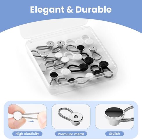 20 Pcs Collar Extenders for Mens Shirts, 5 Styles Button Extender for Dress Shirts, Tie, Suit Accessories, 1/2 Size Expansion, Men Accessories in Saudi Arabia