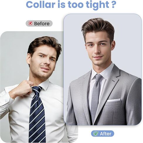 20 Pcs Collar Extenders for Mens Shirts, 5 Styles Button Extender for Dress Shirts, Tie, Suit Accessories, 1/2 Size Expansion, Men Accessories in Saudi Arabia