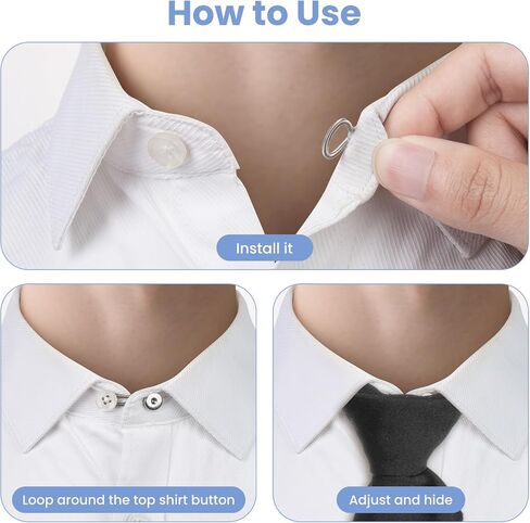 20 Pcs Collar Extenders for Mens Shirts, 5 Styles Button Extender for Dress Shirts, Tie, Suit Accessories, 1/2 Size Expansion, Men Accessories in Saudi Arabia