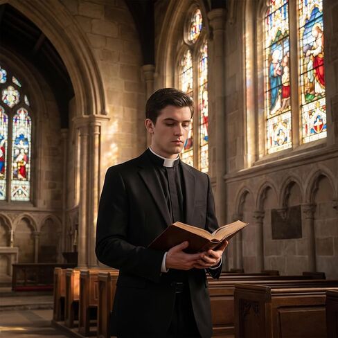 Clergy Shirt Neck Collar, Priest Collar Costume Accessory for Pastor, Mini Shirts Front Adjust Neckline, White-Collars Black Priest Shirts Collars for Men Women Pastors in Saudi Arabia