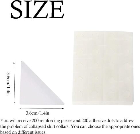 400pcs Collar Stays - 200pcs Collar Stays for Shirts and 200pcs Dots for Men’s Dress Shirts Women Any Shirt With Collar in Saudi Arabia
