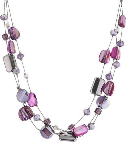 FULU AUTUMN Beaded Statement Necklaces for Women Shell Bead Chunky Collar Necklace Summer Layer boho Costume Jewelry for Her in Kuwait