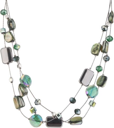 FULU AUTUMN Beaded Statement Necklaces for Women Shell Bead Chunky Collar Necklace Summer Layer boho Costume Jewelry for Her in Kuwait