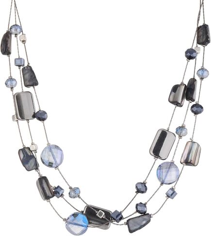 FULU AUTUMN Beaded Statement Necklaces for Women Shell Bead Chunky Collar Necklace Summer Layer boho Costume Jewelry for Her in Kuwait