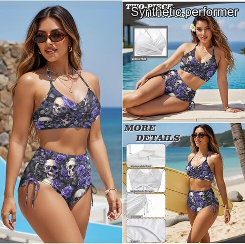 TOADDITDO Two Piece Bikini Sets or Matched Swimming Trunk with Pocekt for Beach Hawaiian Couples Matching Swimsuits in Saudi Arabia
