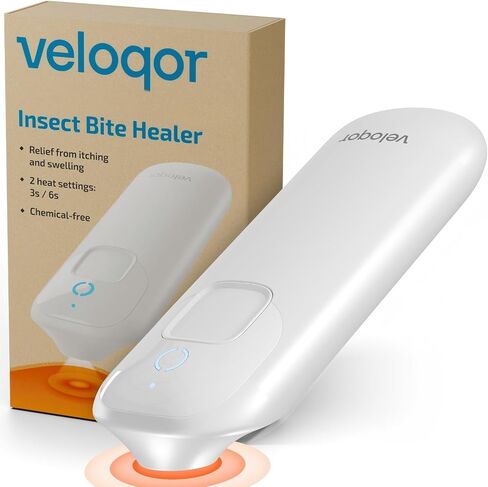 AT02 Bug Bite Itch Relief Tool, Chemical-Free After Bite Insect Bite Treatment with Built-in Night Light, Dual-Mode Heat Mosquito Bite Itch Relief, Black in Kuwait