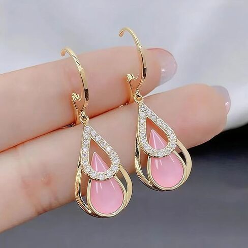 Fashion New Black Double-layer Teardrop Hollow Earrings, Uniquely Designed Earrings, Suitable for Daily Wear in Kuwait