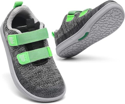 SAGUARO Kids Barefoot Shoes Wide Toe Box Toddlers Sneakers Zero Drop Minimalist Non-Slip Walking Shoe for School, Daily Wear Black in Kuwait