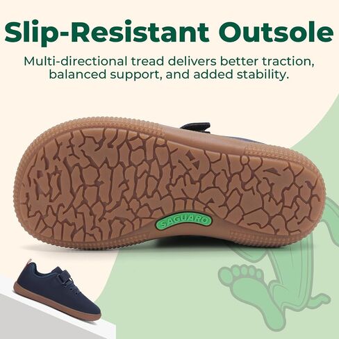 SAGUARO Kids Barefoot Shoes for Boys and Girls,Zero Drop Minimalist Shoes with Wide Toe Box,Flexible Thin Sole for Natural Walking,School,Everyday Wear,Casual Deep Blue Little Kid 2 in Kuwait
