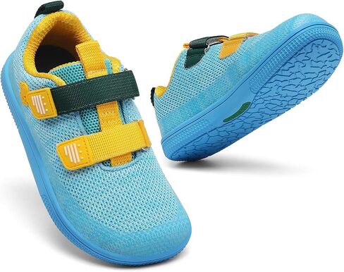 SAGUARO Kids Barefoot Shoes Wide Toe Box Toddlers Sneakers Zero Drop Minimalist Non-Slip Walking Shoe for School, Daily Wear Sky Blue in Kuwait