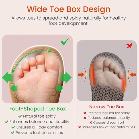 Toddler Barefoot Shoes Wide Toe Box -Zero Drop Minimalist Comfortable Kids Sneakers for Boys Girls, Non-Slip Running & Tennis Shoes for Preschool Outdoor Activities Dark Grey 11 in Kuwait