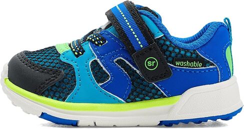 Stride Rite, Unisex Kid SRT Velocity (Toddler), Black/Blue, 6, Wide, Toddler in Kuwait