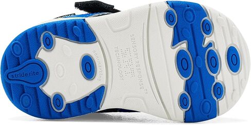 Stride Rite, Unisex Kid SRT Velocity (Toddler), Black/Blue, 6, Wide, Toddler in Kuwait